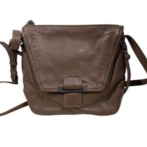 Kooba Leather Medium Taupe Crossbody Bag Purse